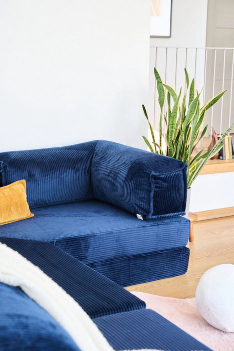 Atelier Del Sofa Kanyon Sofá-Cama Esquinero Azul Marino